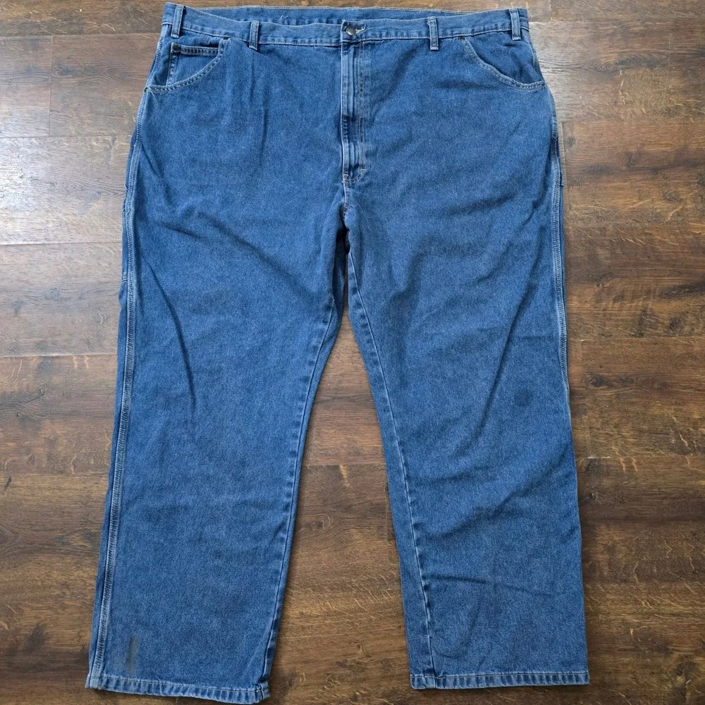 Dickies Mens Carpenter Jeans Blue Denim Work Pants W50 L30 Hammer Loop Utility